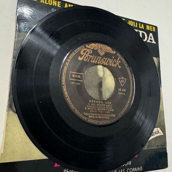 BRENDA LEE ALL ALONE AM I 45 RPM 7" FRENCH EP w/ Picture Sleeve - Picture 3 of 8